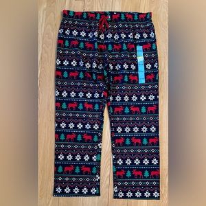 Nap Chat NWT Men’s Reindeer Christmas Knit Pajama Pant, Size XXL